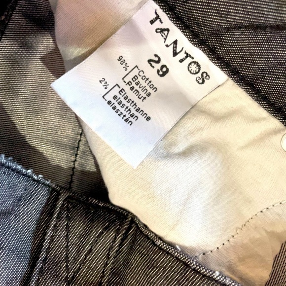 TANTOS Grey/Silver Metallic Skinny Pants Size 29 - Picture 6 of 8